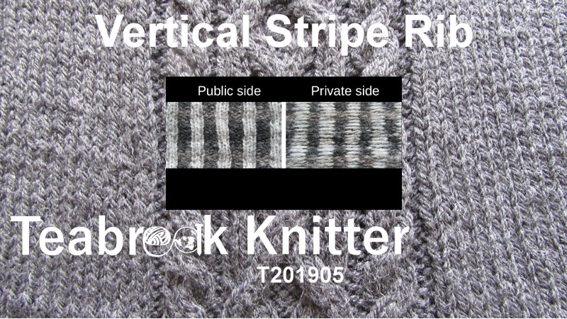 Title image. Public and private side of grey and white vertical stripe rib next to each other.