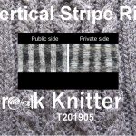 Title image. Public and private side of grey and white vertical stripe rib next to each other.